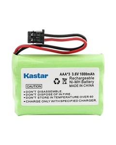 Kastar 3.6V 1000mAh 3AAA Extended Capacity Cordless Phone Battery Replacement for Uniden: BT-909, TRU-9380, TRU-9380-2, TRU-9380-3, TRU-9380-4, TRU-9385, TRU-9385-2.