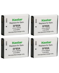 Kastar Battery 4-Pack Replacement for Samsung EA-BP85A, EA-BP85A /E, BP-85A BP85A Battery, Samsung SBC-85A Charger