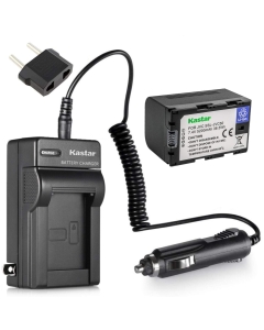Kastar Battery (1-Pack) and Charger Kit for JVC SSL-JVC50 and JVC GY-HMQ10, GY-LS300, GY-HM200, GY-HM600, GY-HM600E, GY-HM600EC, GY-HM650 Camcorders