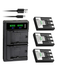 Kastar 3-Pack Battery and LTD2 USB Charger Replacement for Canon PowerShot SD500, PowerShot SD550, PowerShot A80, PowerShot 100, PowerShot 20, Digital IXUS 700, Digital IXUS 750, Digital IXUS i