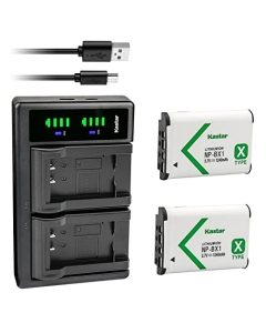 Kastar 2-Pack NP-BX1 Battery and LTD2 USB Charger Replacement for Sound Devices A20-Mini, Sound Devices A20-BatteryDoubler