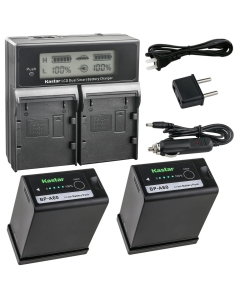 Kastar 2-Pack BP-A60 Battery and AC LCD Dual Fast Charger Compatible with Canon BP-A30 BP-A60 BP-A65 BP-A90 US 0870C002 Battery, CG-A10 CG-A20 Charger, Canon EOS C500 Mark II 6K Full-Frame Camera