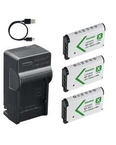 Kastar 3-Pack NP-BX1 Battery and AC & USB-C Charger, Compatible with Sony ZV-1 ZV-1 II ZV-1F RX100 RX100 II III IV V VI VII HX90 HX99 HX60 HX50 HX400 WX500 FDR-X3000 HDR-AS300 CX405 RX1 RX1R A20-Mini