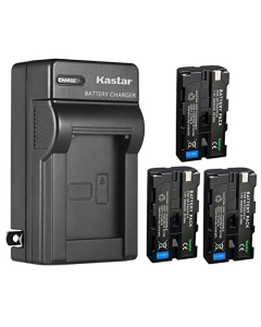 Kastar 3-Pack NP-F580 Battery 7.4V 3500mAh and AC Wall Charger Replacement for SWIT, ProAm, Neewer, Yongnuo LED Video Light, GVM, Aputuree Amaran, Genaray LED On-Camera Light, GODOXI LED Video Light