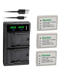 Kastar 3-Pack Battery and LTD2 USB Charger Replacement for MINOX DC 4211, DC 5222, DC 6311, PRAKTICA Luxmedia 7103, Voigtlander, Virtus D4, Virtus D5, Virtus D500, Virtus D6, Virtus D600, Virtus S6