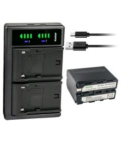 Kastar 1-Pack NP-F970 Battery and LTD2 USB Charger Compatible with HVR-M10 HVR-V1 HVR-Z1 HVR-Z5 HVR-Z7 HVR-AU1 Camera