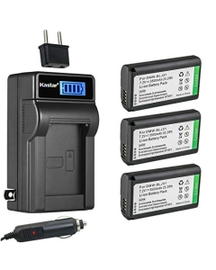 Kastar 3-Pack DMWBLJ31 Battery and LCD AC Charger Compatible with Panasonic DMW-BLJ31, DMW-BLJ31e Battery, Panasonic Lumix S1, Lumix S1R, Lumix S1H, DMW-BGS1R, Lumix S Series Digital Mirrorless Camera