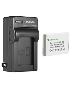 Kastar 1-Pack Battery and AC Wall Charger Replacement for Canon NB-6L, NB-6LH Battery, CB-2LY Charger, Canon IXUS 85 is, IXUS 95 is, IXY Digital 25 is, Digital IXUS 200 is, Digital IXUS 210 Camera