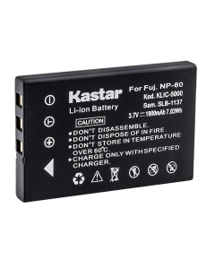 Kastar Battery Replacewment for Fujifilm NP-60, Kodak KLIC-5000, Sam SLB-1137, Olympus Li-20B and Fujifilm FinePix 50i, 601, F401, F410, F601, M603, Kodak EasyShare DX6490, DX7440 Camera