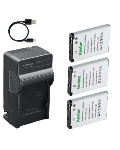 Kastar 3-Pack Battery and AC & USB-C Charger, Compatible with Nikon EN-EL19 Sony NP-BJ1 and Nikon Coolpix A100 A300 S32 S33 S3700 S5200 S5300 S6500 S7000 W100 W150 and Sony DSC-RX0 Digital Cameras