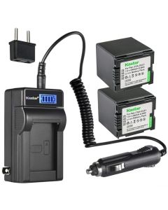 Kastar 2-Pack Battery and LCD AC Charger Compatible with Panasonic VW-VBD210 VDR-D210 VDR-D230 VDR-D310 CGA-DU06 CGR-DU06 CGA-DU07 CGR-DU07 CGA-DU12 CGR-DU12 CGA-DU14 CGR-DU14 CGA-DU21 CGR-DU21