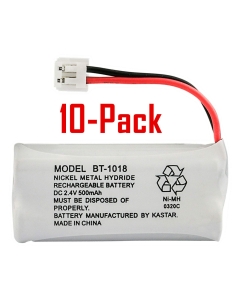 Kastar 10-PACK BT1018 Cordless Phone Battery for Uniden BT-1011 BT-1018 BT-6010 BT-184342 BT-28433 BT-18433 BT-284342 BT-8000 BT-8001 BT-8300 CS6219 CS6229 DS6111 DECT3080 DECT3080-2 DECT4086 DECT4096