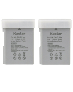 Kastar 2-Pack EN-EL14a Battery Replacement for Nikon BG-2P 905-19045-00000-01, D3100/D3200/D3300, BG-2F 905-19021-00000-01, D3400, BG-2V 905-19050-00000-01, D5100/D5200/D5300 Camera Grip
