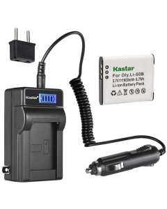 Kastar 1-Pack Li-50B Battery and LCD AC Charger Compatible with Olympus Tough TG-850, Tough TG-870, VG-170 VG-190, VH-410, VH-5, VH-510, VH-515, VH-520, VR-340, VR-350, VR-360, VR-370, XZ-1, XZ-10