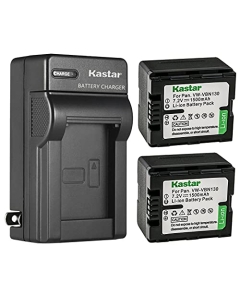 Kastar 2-Pack Battery and AC Wall Charger Replacement for Panasonic VW-VBN070, VW-VBN130, VW-VBN260 Battery, Panasonic HDC-TM900K, HDC-TM900P, HDC-TM900PC, HC-X800, HC-X800GK, HC-X900 Camera