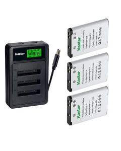 Kastar 3-Pack Battery with LZD3 USB Triple Charger Compatible with Nikon EN-EL19 Sony NP-BJ1, Nikon Coolpix S33 S32 A300 A100 W150 W100 S7000 S6900 S6800 S6700 S6600 S6500, Sony DSC-RX0