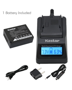 Kastar Fast Charge + Battery 1X for Fujifilm NP-W126 NP-W126s BC-W126 and Fuji HS30EXR HS33EXR HS35EXR HS50EXR X100F X-PRO1 X-PRO2 X-A1 X-A2 X-A3 X-A10 X-E1 X-E2 X-E2S X-E3 X-M1 X-T1 X-T2 X-T10 X-T20