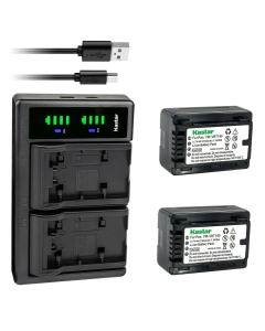 Kastar 2-Pack VW-VBT190 Battery and LTD2 USB Charger Compatible with Panasonic HC-WX970M, HC-WX970GK, HC-WX970MGKK, HC-WX990M, HC-WXF990MGK, HC-WXF990M, HC-WXF991, HC-WXF991K, HC-WXF1, HC-WXF1K Camera