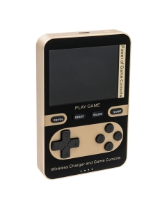 [UL Listed] Kastar 2 in 1 Handheld Video Game Console Built-in 500 Classic Mini Games with 5000mAh Battery Pack Magnetic Power Bank Wireless Charger Max 15W【Color: Golden】