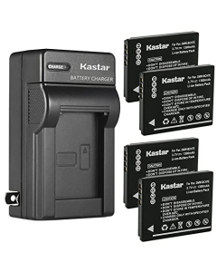 Kastar 4-Pack Battery and AC Wall Charger Replacement for Panasonic DMW-BCH7 DMW-BCH7E, DMW-BCH7PP DMW-BCH7GK Battery, Panasonic DE-A75 DE-A75B, DE-A76 Charger