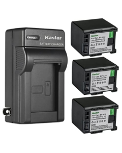 Kastar 3-Pack BP-820 Battery and AC Wall Charger Replacement for Canon XA60, Canon XA65, Canon XA70, Canon XA75, Canon VIXIA HF G70 Cameras