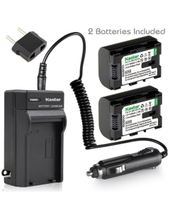 Kastar 2X Battery + AC Travel Charger for JVC BN-VG114, JVC Everio GZ-E10 GZ-E100 GZ-E200 GZ-E300 GZ-E505B GZ-E515B GZ-EX250 GZ-EX310 GZ-EX355B GZ-EX555B GZ-GX1 GZ-HD500B GZ-HM300B GZ-HM550B GZ-MS110B