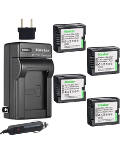 Kastar Battery (4-Pack) and Charger for Panasonic CGA-DU06 CGA-DU07 VW-VBD070 VBD140 VBD210 and PV-GS31 PV-GS33PV-GS34 PV-GS35 PV-GS39 PV-GS400 PV-GS500 PV-GS50 PV-GS50S PV-GS55