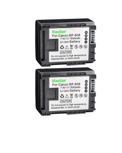 Kastar BP808 Battery (2-Pack) for Canon BP-807, BP-808, BP-809 and Canon HFM400 HF100 M300 S100 S200 FS36 FS37 HF200 HFS11 HF100 HF20 HG21 FS406 Cameras