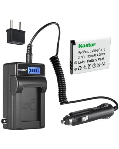 Kastar 1-Pack DMW-BCN10 Battery and LCD AC Charger Compatible with Panasonic DMW-BCN10 DMW-BCN10E, DMW-BCN10GK DMW-BCN10PP Battery, Panasonic DMC-LF1, Panasonic DMC-LF1K, Panasonic DMC-LF1W Camera