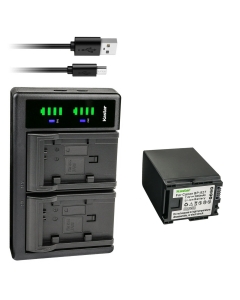 Kastar 1-Pack Battery and LTD2 USB Charger Replacement for Canon VIXIA HF M40 HFM40, VIXIA HF M41 HFM41, VIXIA HF M46 HFM46, VIXIA HF M400 HFM400, VIXIA HF M406 HFM406, VIXIA HF S10 HFS10