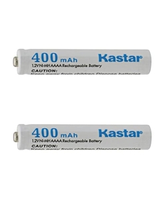 Kastar AAAA Battery 2 Pcs Ni-MH 1.2V 400mAh Replacement for MS Surface Pen Battery, Stylus Pens, Tooth Brush, Video Game Controllers, Bluetooth Headset, Monitor Battery