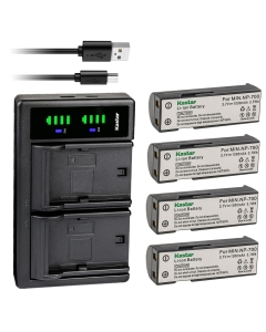 Kastar 4-Pack Battery and LTD2 USB Charger Replacement for Konica NP-700 NP700, Konica Dimage X50, Konica X60, Konica DG-X50-K, DG-X50-R, DG-X50-S