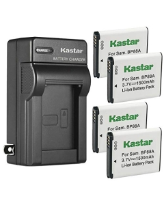 Kastar 4-Pack Battery and AC Wall Charger Replacement for Samsung EA-BP88A EABP88A, BP-88A BP88A Battery, Samsung DV200, DV300, DV300F, DV305, DV305F Digital Cameras