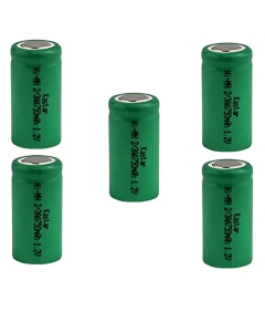 Kastar 5-Pack 2/3AA 1.2V 750mAh Ni-MH Battery, Flat Top, Replacement for Solar Light, DIY Power Packs, High Power Static Applications, Electric Mopeds, Meters, RC Devices, Electric Tools and More