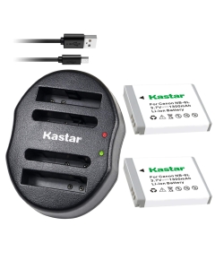 Kastar Battery (X2) & Dual USB Charger for Canon NB-6L and PowerShot SX710 HS SX530 HS SX520 HS SX510 HS SX500 IS SX700SX280 SX260 SX170 SD1300 SD1200 SD980 SD770 SD1300D30 D20 D10 IXUS 85 95 IXUS 200