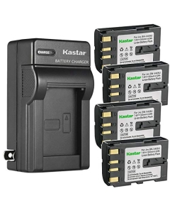 Kastar 4-Pack Battery and AC Wall Charger Replacement for JVC GR-DVL810, GR-DVL815, GR-DVL817, GR-DVL820, GR-DVL822, GR-DVL828, GR-DVL865, GR-DVL867, GR-DVL900, GR-DVL910, GR-DVL915, GR-DVL920