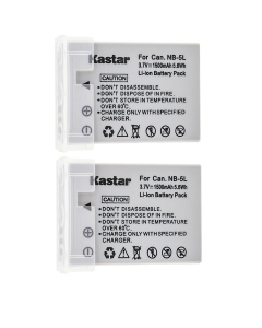 Kastar 2-Pack NB-5L Battery Replacement for Canon NB-5L NB5L, NB-5LH NB5LH, 1135B001 Battery, Canon CB-2LX CB-2LXE Charger, Canon Digital IXUS 860 is Camera