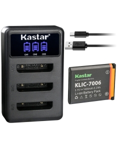 Kastar 1 Pack Battery and LCD Triple USB Charger Compatible with Kodak Easyshare M583, Easyshare M750, Easyshare M873, Easyshare M883, Easyshare M5350, Easyshare M5370, Easyshare Mini
