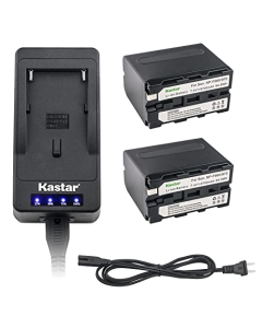 Kastar LED Super Fast Charger + 2 Battery Replacement for Sony NP-F975 NP-F970 NP-F960 F970 F960 F975 F950 and DCR-VX2100 HDR-AX2000 FX1 FX7 FX1000 HVR-HD1000U V1U Z1P Z1U Z5U Z7U HXR-MC2000U