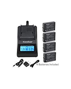 [Fully Decoded] Kastar DMW-BLD10 Battery (4-Pack) and Ultra Fast Charger(3X faster) Kit for Panasonic DMW-BLD10, DMW-BLD10E, DMW-BLD10PP, DE-A93B work for Panasonic Lumix DMC-G3, Panasonic Lumix DMC-GF2, Panasonic Lumix DMC-GX1 Cameras [Over 3x faster tha