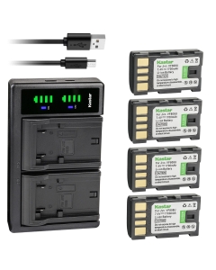 Kastar 4-Pack Battery and LTD2 USB Charger Replacement for JVC GZ-HM200BEK GZ-HM400 GZ-HM400AC GZ-HM400-B GZ-HM400EU GZ-HM400-S GZ-HM400U GZ-HM400US GZ-HM80 GZ-HM90 GZ-MG120 GZ-MG130 GZ-MG130AC