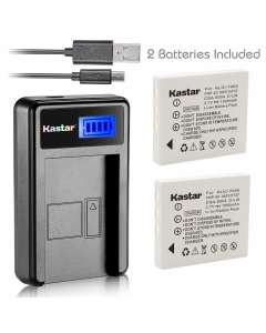 Kastar Battery (X2) & LCD USB Charger for HP LI40 Q6277A Q2232-80005 Photosmart R742 R742v R742xi Digital Cameras