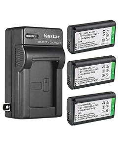 Kastar 3-Pack Battery and AC Wall Charger Replacement for Panasonic DMW-BLJ31, DMW-BLJ31e Battery, Panasonic LUMIX S1, LUMIX S1R, LUMIX S1H, DMW-BGS1R Cameras