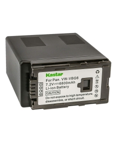 Kastar Battery (1-Pack) Replacement for Panasonic VW-VBG6 and Panasonic AG-AC7, AG-AC130A, AG-AC160A, AF100, HMC40, HMC70, HMC80, HMC150, HMC153, HMR10, HSC1U, HDC-DX1, DX3, HS9, HS20, HS100, HS200