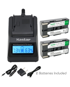 Kastar Fast Charger + Battery 2x for Samsung SB-L160 & Samsung SC-L520 530 550 600 610 630 650 700 710 750 770 810 VP-W75D VM-B5700 VM-C170 VM-C300 VM-C3700 VP-W80 VP-W80U VP-W87 VP-W87D VP-W90 VP-W97