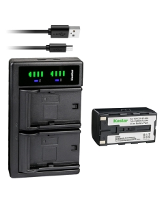 Kastar 1-Pack Battery and LTD2 USB Charger Replacement for Topcon Total Station BT-60Q, BT-61Q, BT-62Q, BT-65Q, BT-66Q, GMS-2 FC-200, FC-2200, FC-2500, GPT-7000i, GTS-750, GTS-751, GPT-7500, GTS-900