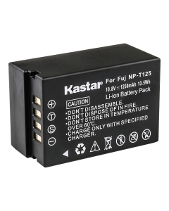 Kastar Battery 1 Pack for Fujifilm NP-T125 NPT125 Rechargeable Battery, Fujifilm BC-T125 Battery Charger, Fujifilm GFX 50S GFX50S GFX 50R GFX50R GFX 100 GFX100 Camera and Fujifilm VG-GFX1 Grip