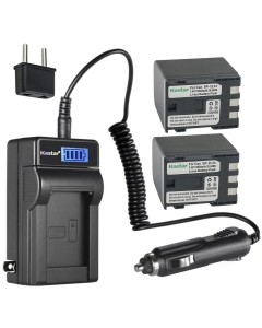 Kastar 2-Pack NB-2L24 Battery and LCD AC Charger Compatible with Canon NB-2L, NB-2LH, NB-2L12, NB-2L13, NB-2L14, NB-2L18, NB-2L24, BP-2L5, BP-2L12, BP-2L13, BP-2L14, BP-2L18, BP-2L24, CB-2LW, CB-2LWE