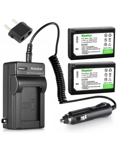 Kastar 2-Pack Battery and AC Charger with Car Adapter Compatible with Samsung ED-BP1410, BP-1410 Battery, Samsung NX30, EV-NX30ZZBGBUS, WB2200, Digimax WB2200, WB2200BMBCL, WB2200F, Digimax WB2200F