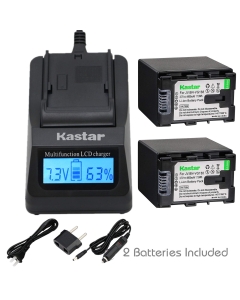 Kastar Ultra Fast Charger Kit and BN-VG138 Battery (2-Pack) for JVC BN-VG138 BN-VG138U BN-VG138US, BN-VG121 BN-VG121U BN-VG121US, BN-VG114 BN-VG114U BN-VG114US, BN-VG107 BN-VG107U BN-VG107US Battery